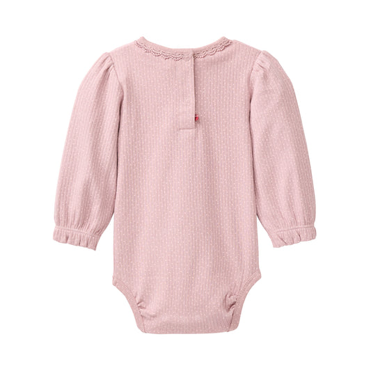 People Langarm-Body GOTS rosenholz AOP Pünktchen