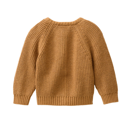 People Strick-Jacke GOTS karamel melange