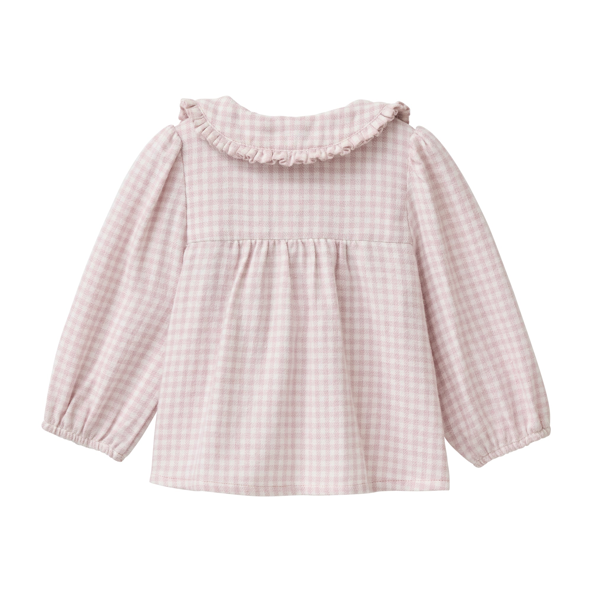 People Flanell-Bluse Kragen malve kariert