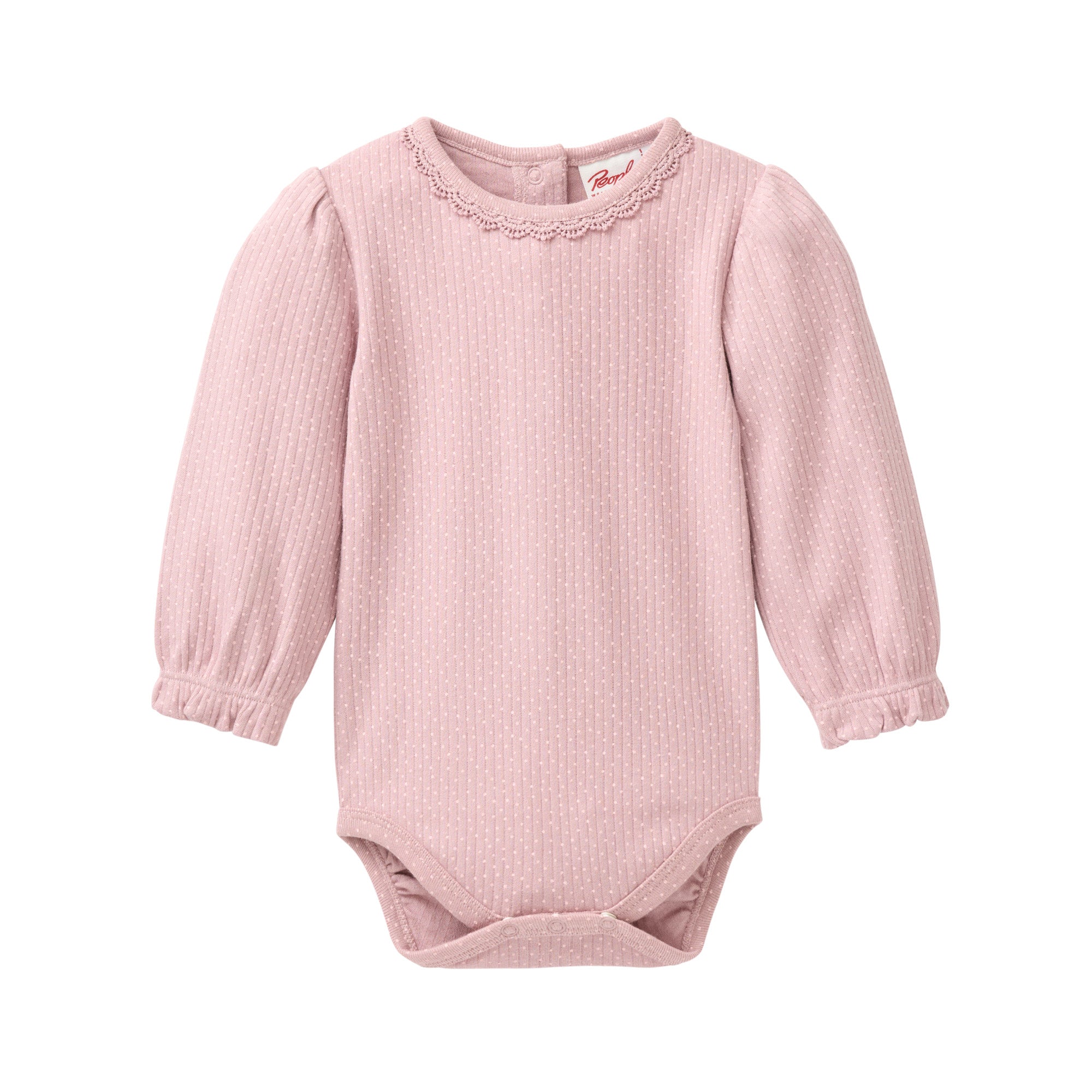 People Langarm-Body GOTS rosenholz AOP Pünktchen