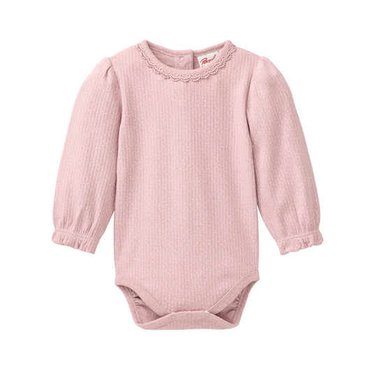 People Langarm-Body GOTS rosenholz AOP Pünktchen