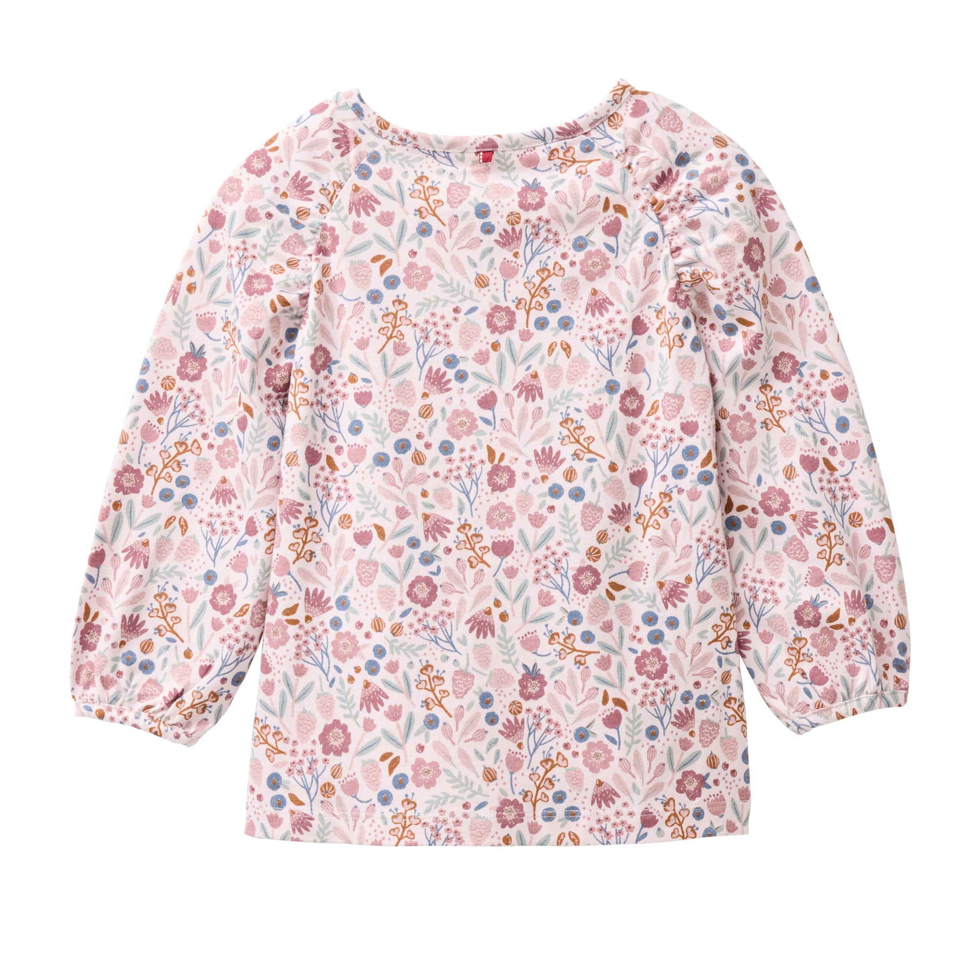 People Langarm Shirt GOTS rosa AOP Herbstblüten