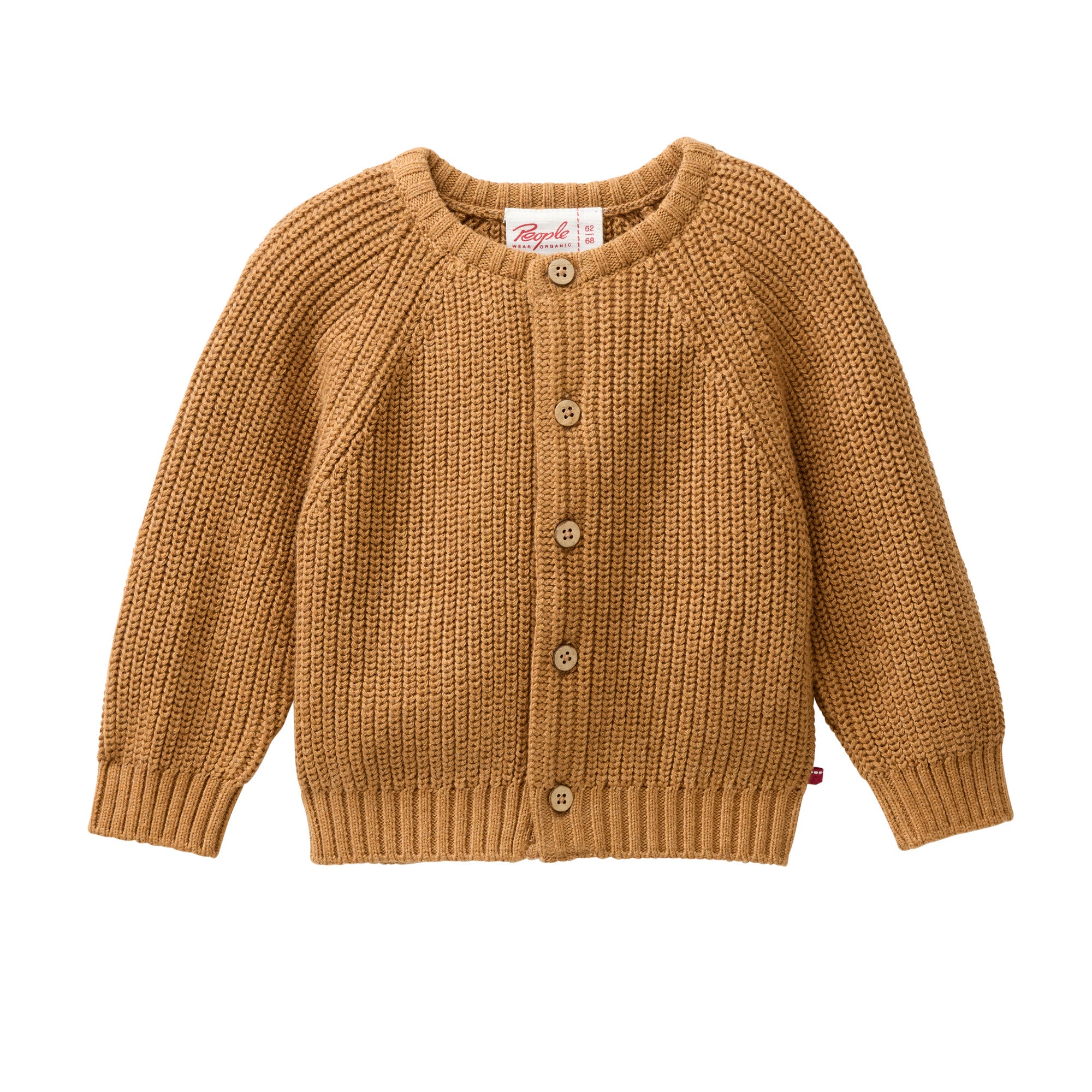 People Strick-Jacke GOTS karamel melange