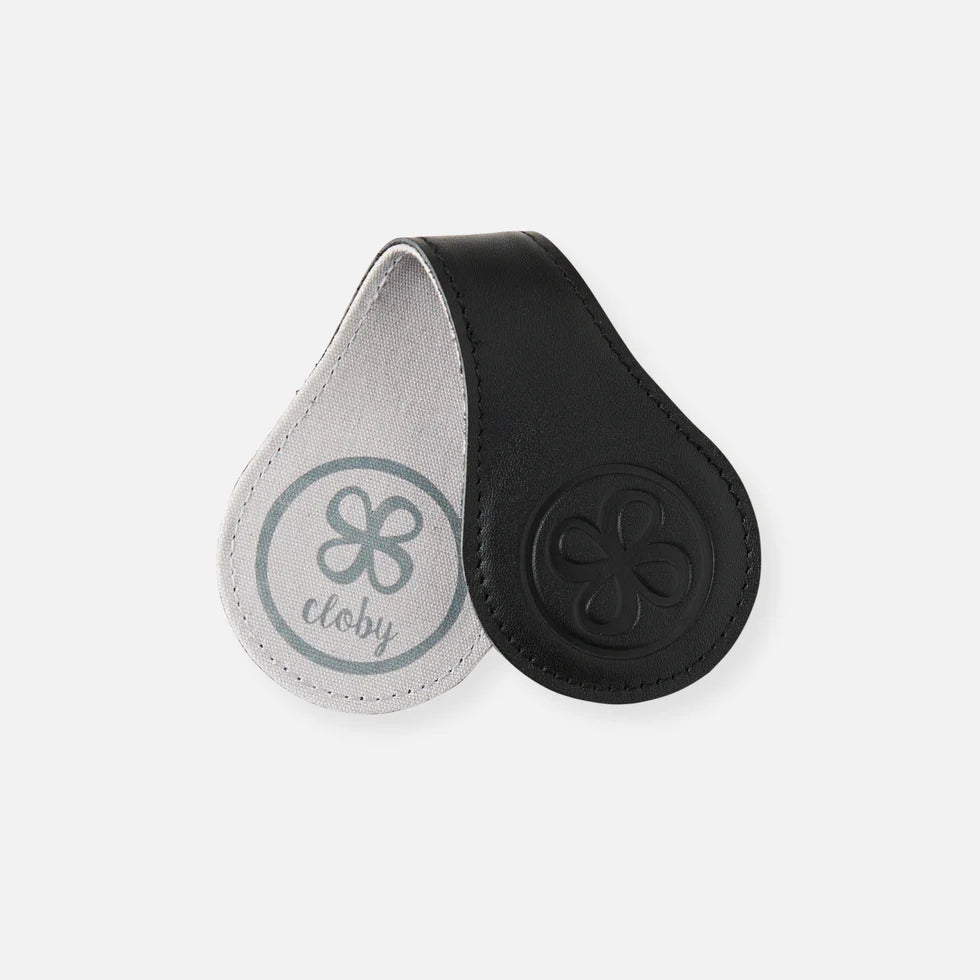 Cloby Leather swaddle clips - Black