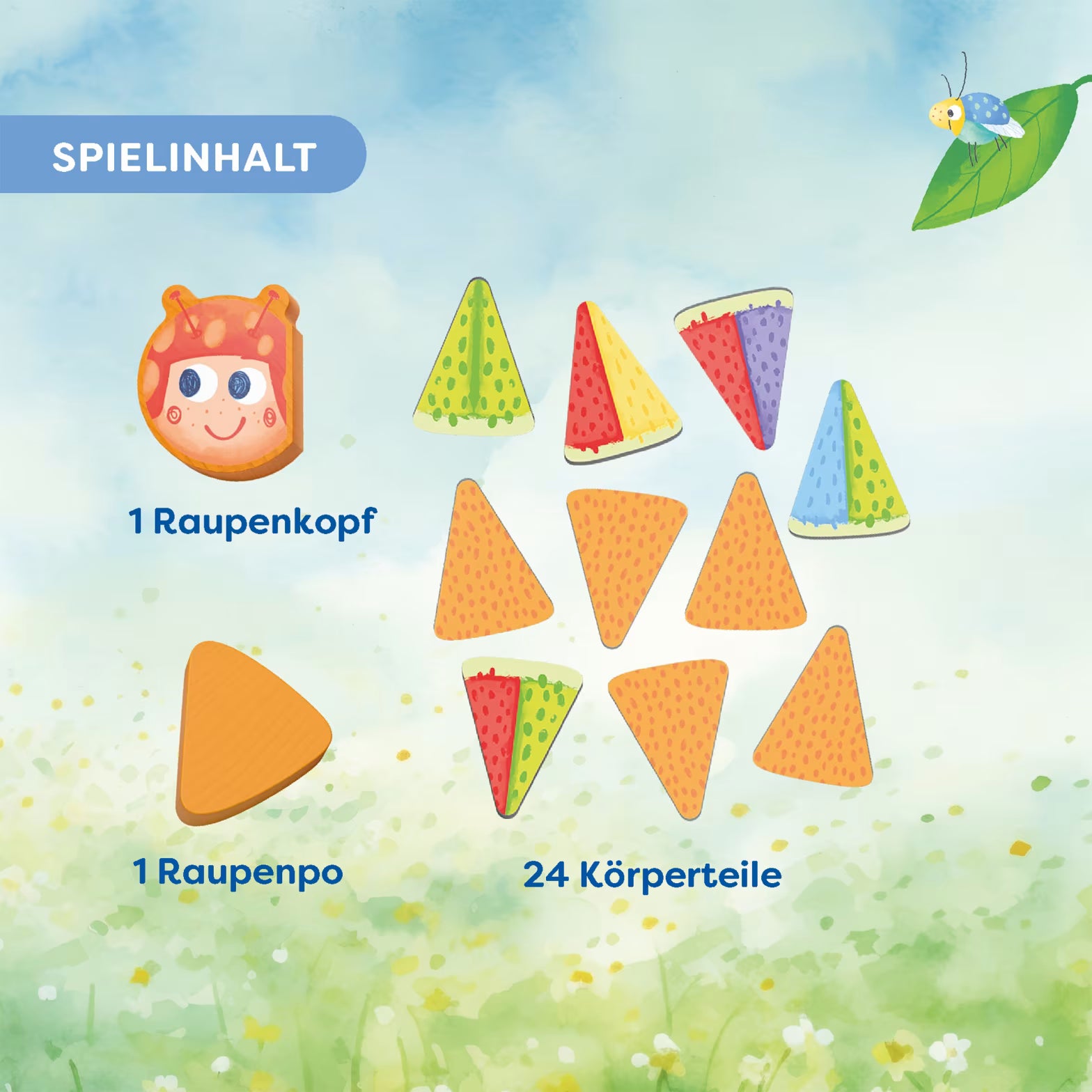 Haba Meine ersten Spiele, Raupe Rosa, Dominospiel, ab 2 J.