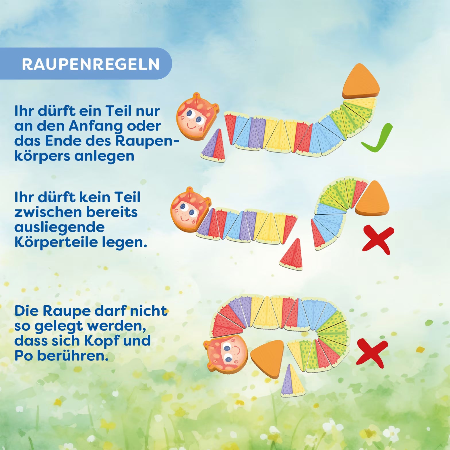 Haba Meine ersten Spiele, Raupe Rosa, Dominospiel, ab 2 J.