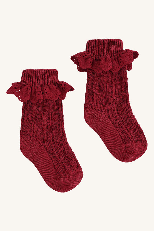 Hust & Claire Söckchen HCFlorie Cable Teaberry