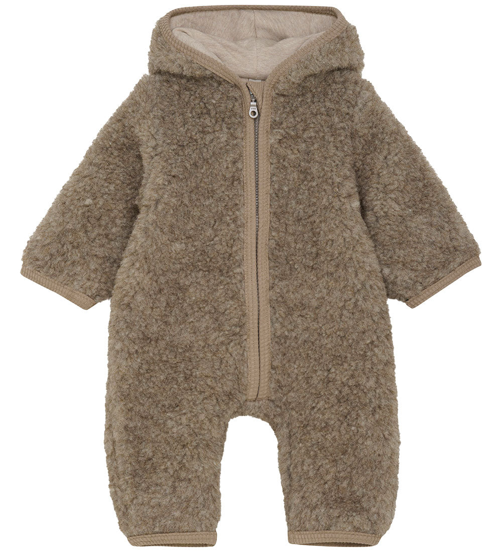 Huttelihut-Overall-Wollvlies - Teddy braun