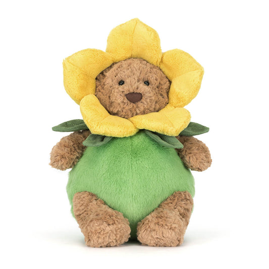 Jellycat Bartholomew Bear im Daffodil Narzissenoutfit