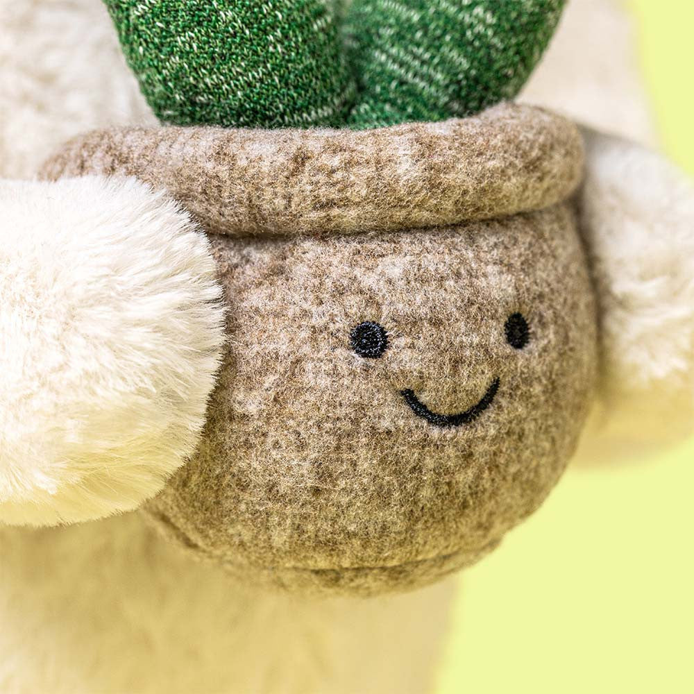 Jellycat Cream Bunny mit Pflanze
