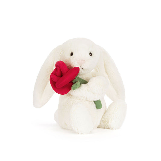 Jellycat Cream Bunny mit Rose
