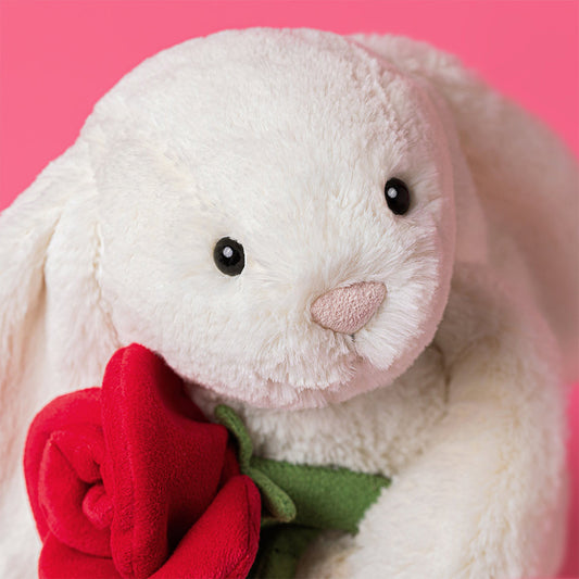 Jellycat Cream Bunny mit Rose