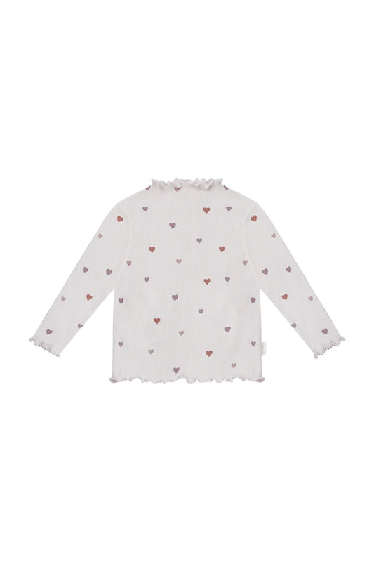 Leevje Langarmshirt 'Herzen' mit Turtleneck
