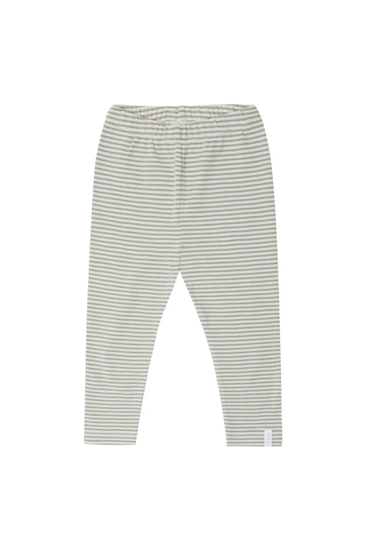 Leevje Organic Cotton Jersey Leggings Green Stripes