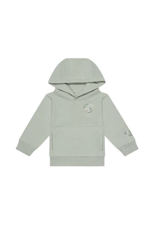 Leevje Unisex Oversized Hoodie 'peace' softgrün