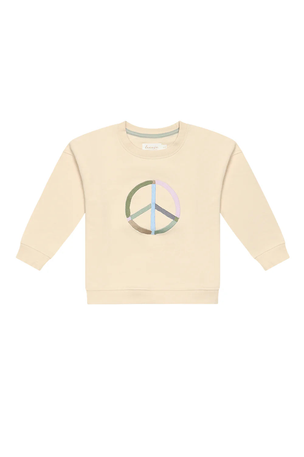 Leevje Unisex Oversized Sweatshirt 'peace' cappucino