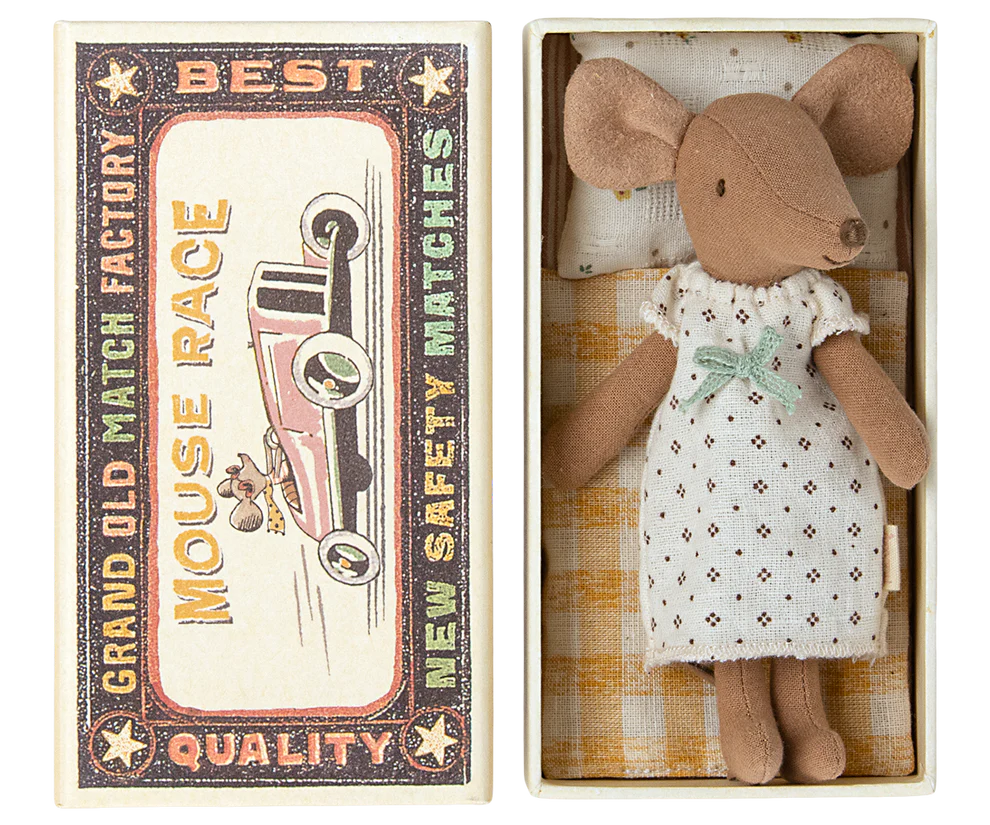 Maileg Big Sister in Box - Große Schwester Maus in Streichholzschachtel