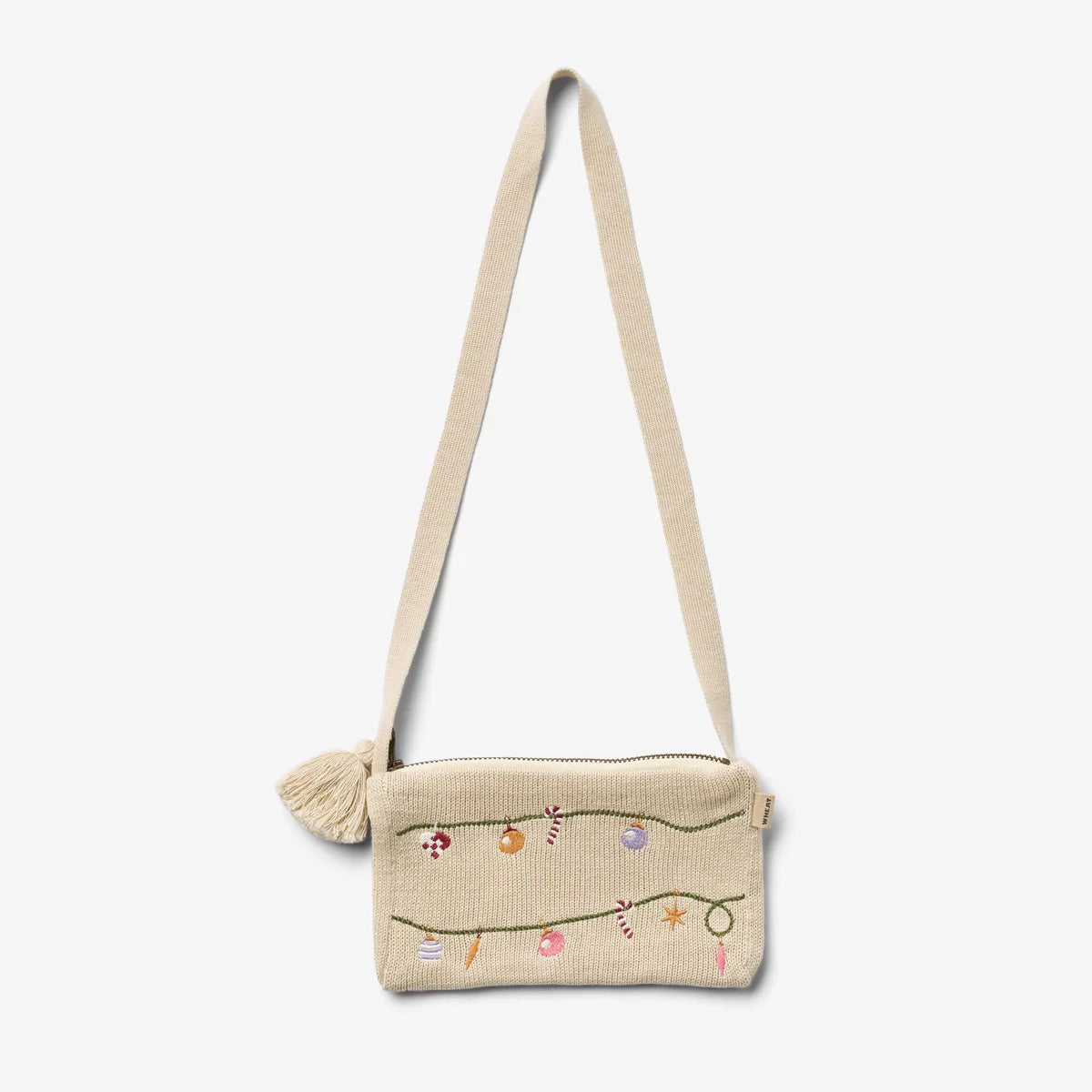 Wheat Stickerei-Clutch